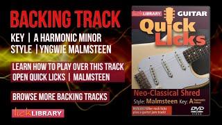 Guitar Backing Track | Style of  Yngwie Malmsteen | A Harmonic Minor chords