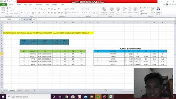 Cara Menghitung Menggunakan Metode SAW di Excel