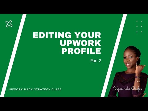 Editing your Upwork