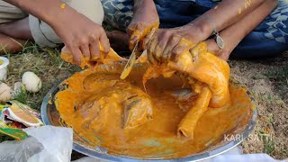 Mutton fry in village | ஆட்டுத்தொடை கறி வருவல் |