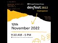 DevFest Vizag 2022 Live | Nov 12th | GDG Vizag | WTM Vizag | Google Developer Groups
