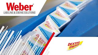 Seal sticker labeling: Dextro Energy seal their products with Tamper Evident labeler