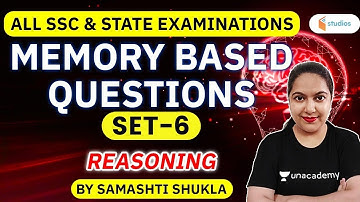 For All SSC & State Examinations | Memory Based Questions (Set-6) | Reasoning by Samashti Shukla