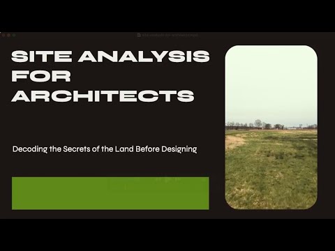 Site Analysis For Architects ARE 5 0 Programming Analysis PA