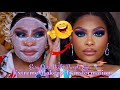 🔥THE MOST Extreme Transformation EVER 💙Blue Smokey Eye Makeup Tutorial 💇🏾‍♀️ Hurela Hair💇🏾‍♀️