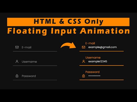Modern Floating Input Form Design | HTML & CSS Only