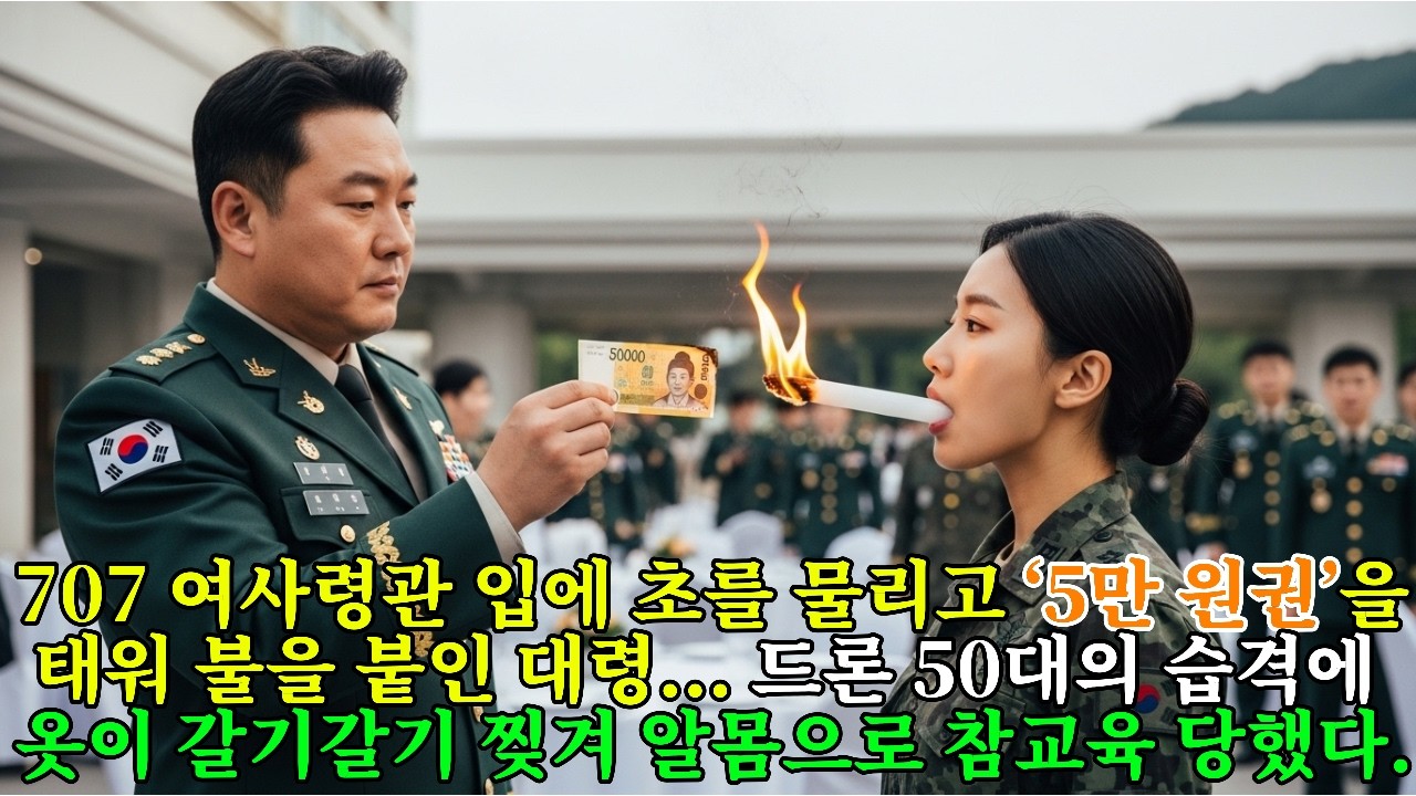 5만 원짜리 지폐로 707 여군 사령관의 입에 물린 초에 불을 붙이며 모욕한 대령. 그는 자신이 '드론의 여왕'에게 전쟁을 선포했다는 사실을 몰랐다 [오디오 드라마]