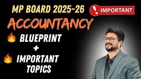 Accounts Blue Print 2025 | MP Board Account Class 12 | Full Paper pattern & Chapterwise Marks