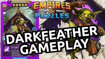 Darkfeather Gameplay! Titan Hits + Raiding! Should You Get Him In Soul Exchange?! Empires & Puzzles