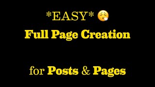 Focus 1.7.1: Full Page Creation for Individual Posts and Pages 👍