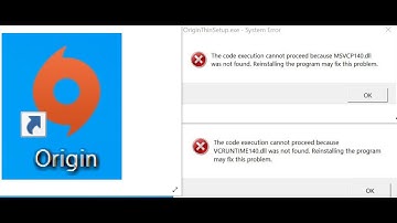 Fix OriginThinSetup.exe Code Execution Cannot Proceed MSVCP140.dll or VCRUNTIME140.dll Was Not Found