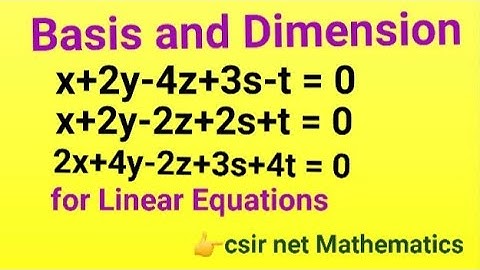 Basis and Dimension important questions |basis of subspace  #viralmathematics #linearalgebra