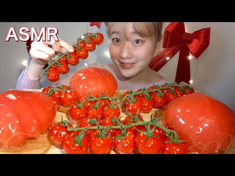 ASMR トマト飴?Candied Tomato 토마토 탕후루【咀嚼音/大食い/ Mukbang/Eating Sounds】