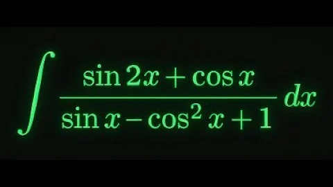 Integration by substitution for (sin(2x) + cos(x)) / (sin(x) - cos(x) + 1)