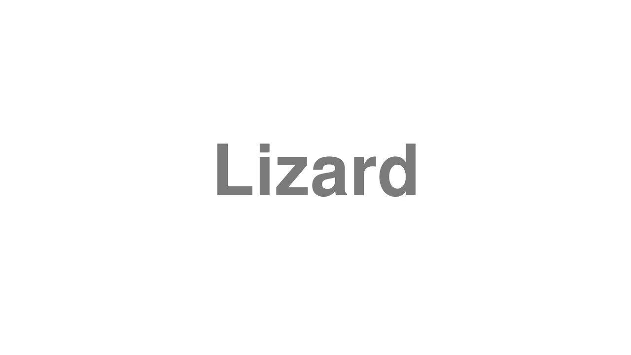 How to Pronounce "Lizard"