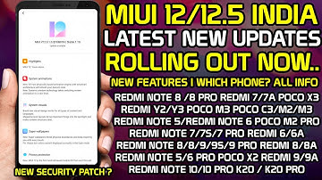 MIUI 12/12.5 INDIA 😍 LATEST NEW UPDATES ROLLING OUT FOR MANY PHONES 😍  MIUI 12.0.10.0 TO MIUI 12.5