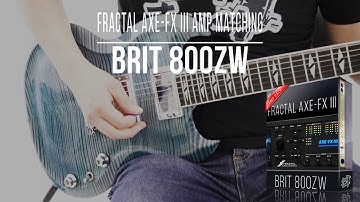 Marshall JCM800ZW Amp Pack for Fractal Axe-Fx III / FM3 | Rock Demo (Brit 800ZW Zakk Wylde)