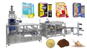Automatic Multi-Lane Packing & Box Packaging Line for Friut Powder Spice Coffee and More!