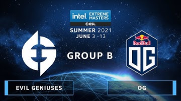 CS:GO - Evil Geniuses vs. OG [Inferno] Map 3 - IEM Summer 2021 - Group B