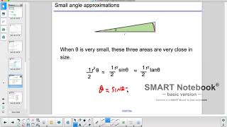 Year 12 lesson 3 - Small Angle Approximation 2