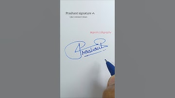 Prashant signature design ❤️ | comment your name ✍️ #signature #shorts