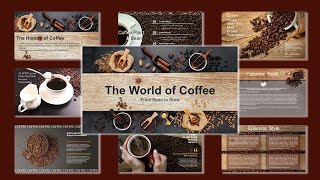Coffee PowerPoint Presentation Design | Stylish Slides for Café & Brand Marketing