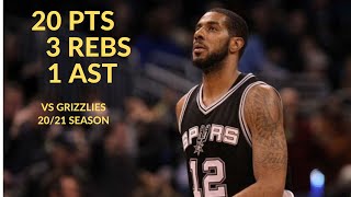 LaMarcus Aldridge 20 Pts 3 Rebs 1 Ast Highlights Vs Memphis Grizzlies | NBA 20/21 Season LaMarcus Aldridge 20 Pts 3 Rebs 1 Ast Highlights Vs Memphis Grizzlies | NBA 20/21 Season
