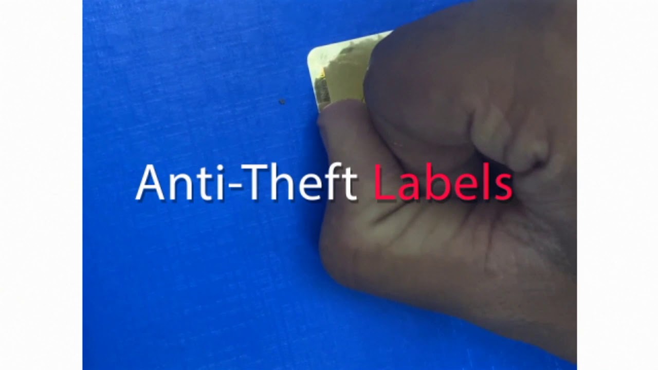 Anti theft labels - YouTube