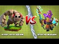 Every Level GOLEM vs Max Grand Warden Clash of Clans Ultimate Gameplay
