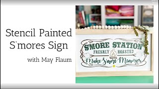 How to Make a Stencil Painted S&#39;mores Sign