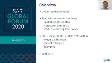 SAS Tutorial | Introduction to Spatial Econometric Modeling