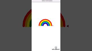 Creating a Vibrant Rainbow with Python Turtle 🌈✨ #shorts #turtlegraphics #python #coding