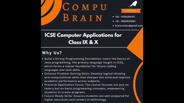 The ICSE Computer Applications course for IX & X students.