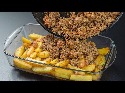 Обжарила картошку и засыпала фаршем. Мой любимый рецепт ужина, так готовят в Германии