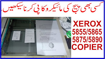 how to micro copy any pages on xerox 5855/5865/5875/5890 photocopier machine