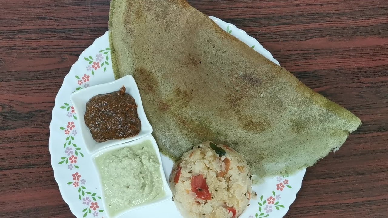 Pesarattu Upma recipe in Tamil Moong Dal dosa recipe how to make