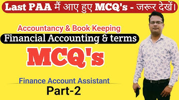 Previous year MCQ on Financial Accounting for FAA || JKSSB Previous Asked MCQ