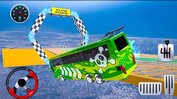 Crazy Bus Mega Ramp Impossible Racing Bus Stunts Impossible Tracks Android Gameplay Video