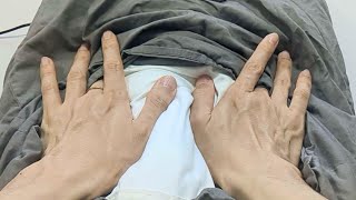 The sound of a hand gently playing with a pillow ASMR