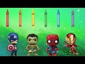 슈퍼히어로 색칠하면 히어로가 신나게 춤을 춘다고? pop marvel! Dancing Superhero ToyballoonTV 캡틴아메리카 스파이더맨 헐크 아이언맨-토이벌룬tv