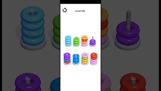 Hoop Stack Puzzle Level 126 | Level 126 #shorts #trending #puzzle #colorsorting