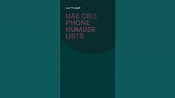UAE Cell Phone Number Lists | Bulk Email Data