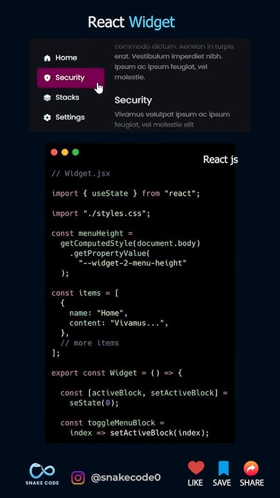 React JS Widget - YouTube