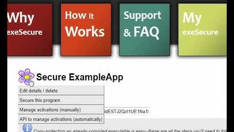How To Copy-Protect an EXE: an annotated exeSecure demonstration