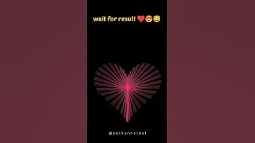 Amazing Python Heart Graphic in Python Code.....Try it.... #python #html #codeing