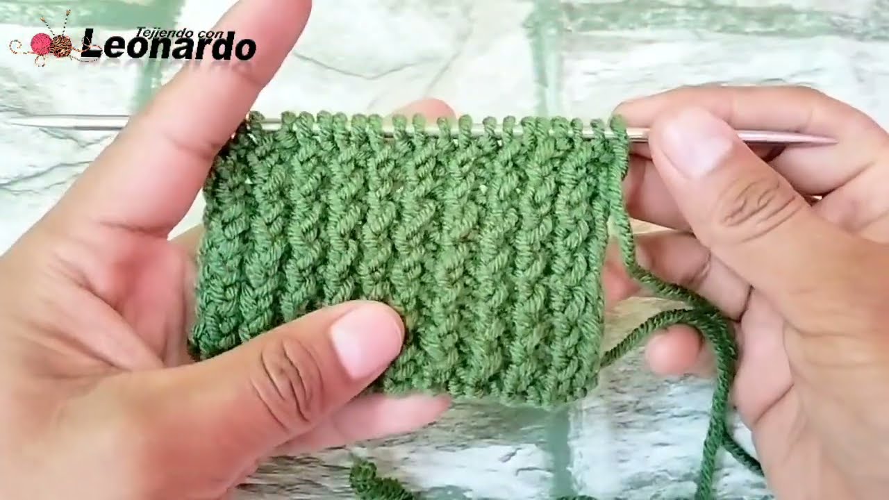 Elástico Retorcido otra manera de tejer los puntos/Tejiendoconleonardo