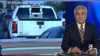 'F*** TRUMP' truck sticker photo goes viral