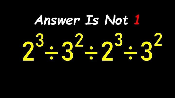 Only 1 in 5 Can Solve This Equation!