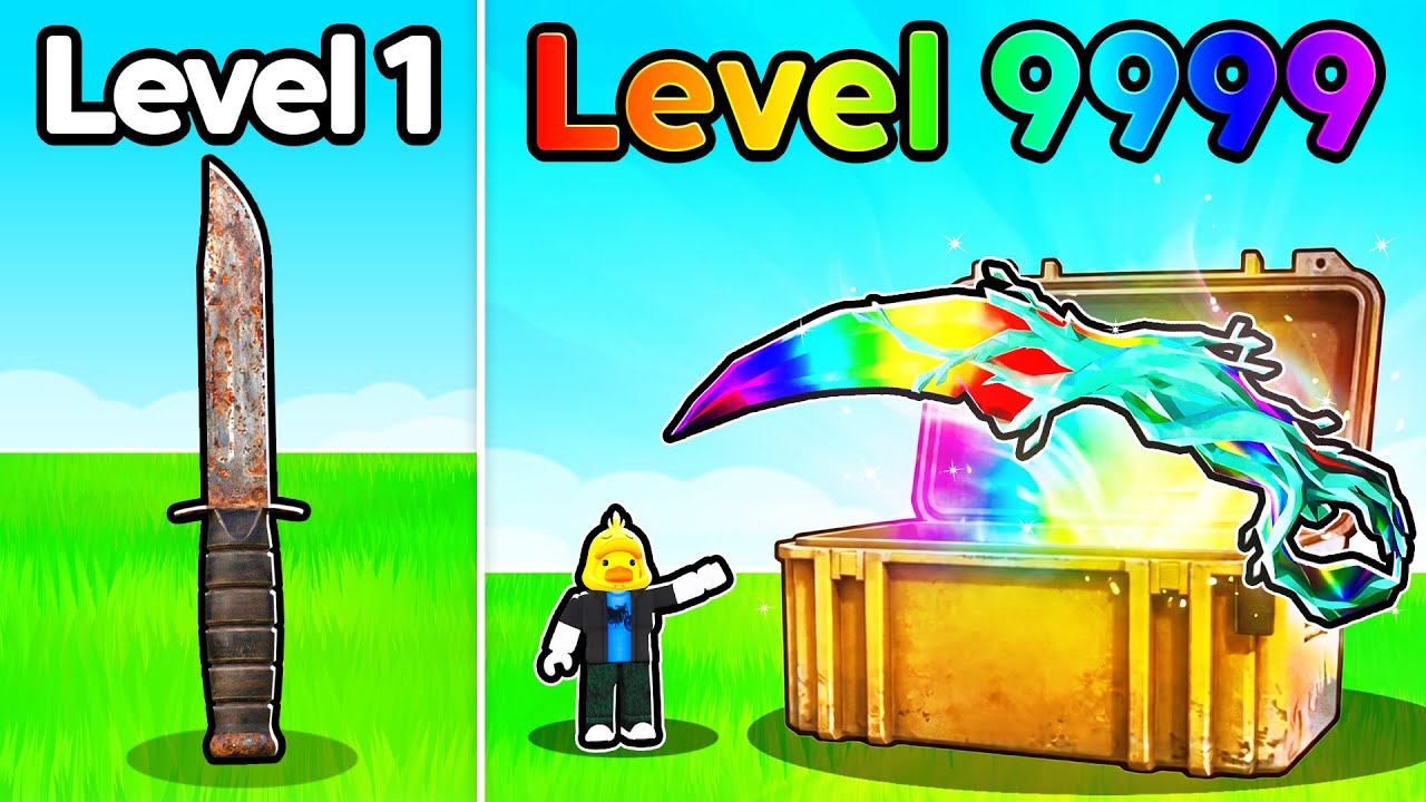 Unboxing MAX LEVEL Weapons in Roblox Knife Farm