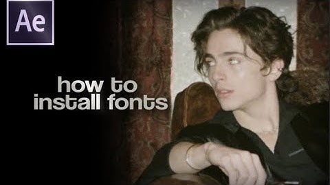 how to install fonts on after effects (mac)